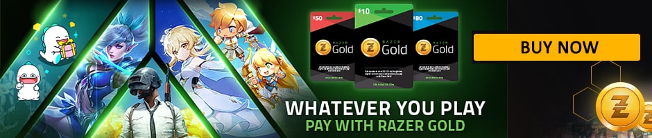 Whatever you play, pay with Razer Gold, Now available