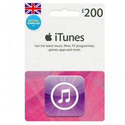 Apple iTunes £200 Gift Card - UK (iTunes UK Gift Cards)
