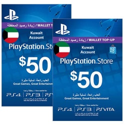Sony PlayStation Network Card $50x2 - Kuwait (PSN Cards - KWT)