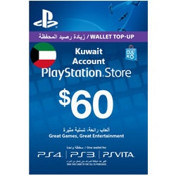 Sony PlayStation Network Card $60 - Kuwait (PSN Cards - KWT)