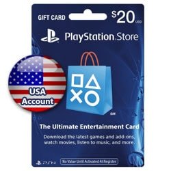 Sony PlayStation Network Card $20 - USA (PSN Cards - USA)