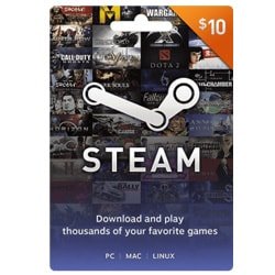 Steam Wallet Gift Card $10 (Steam Wallet Cards) SKU=52530063