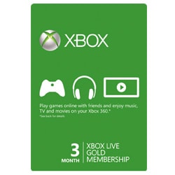 Xbox Live Card 3 Month - USA (Xbox Cards) SKU=52530067