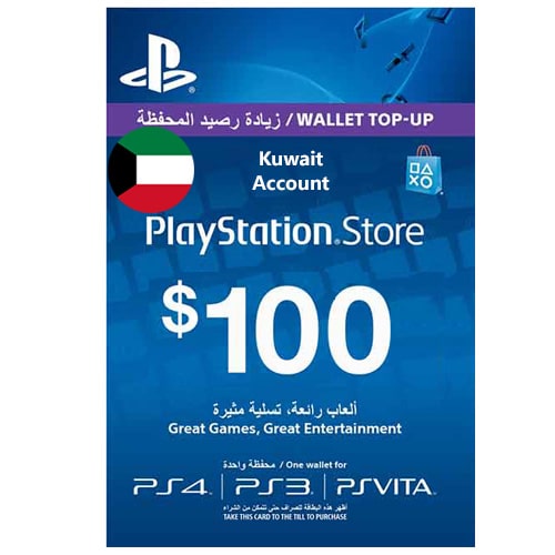 Sony PlayStation Network Card $100 - Kuwait + Free $5