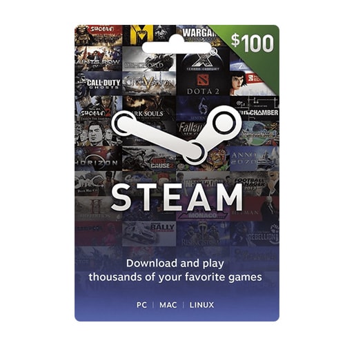 Steam Wallet Gift Card $100
