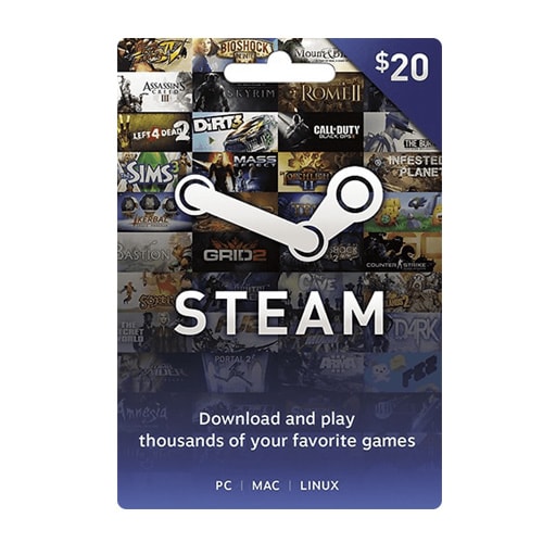 Steam Wallet Gift Card $20