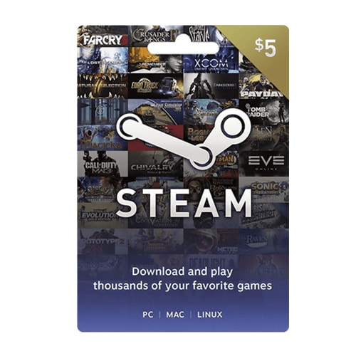 Steam Wallet Gift Card $5